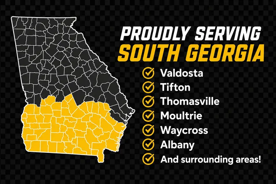 Peach State Stripe service area map for South Georgia